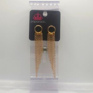 Paparazzi Costume Gold Chain Earrings